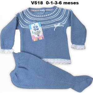 Conjunto Bebe polaina canesu