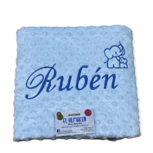 Manta Bebe Personalizada Elefante con Bebe