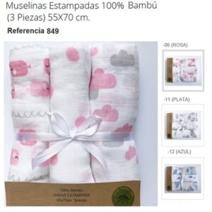 Muselina bebe 55 x 70 cm