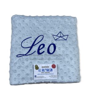 Manta Bebe Personalizada Barquito de Papel
