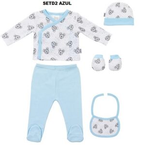 Conjunto Primera Puesta 5 Piezas Disney Celeste