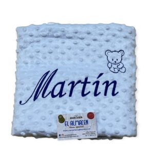 Manta Bebe Personalizada Oso con Nombre