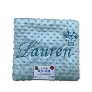 Manta Bebe Personalizada Jirafa con Nombre