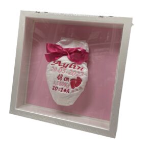 Pañal Personalizado Con Lazo Fucsia