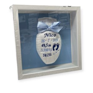 Pañal Personalizado Con Lazo Celeste con Azulón